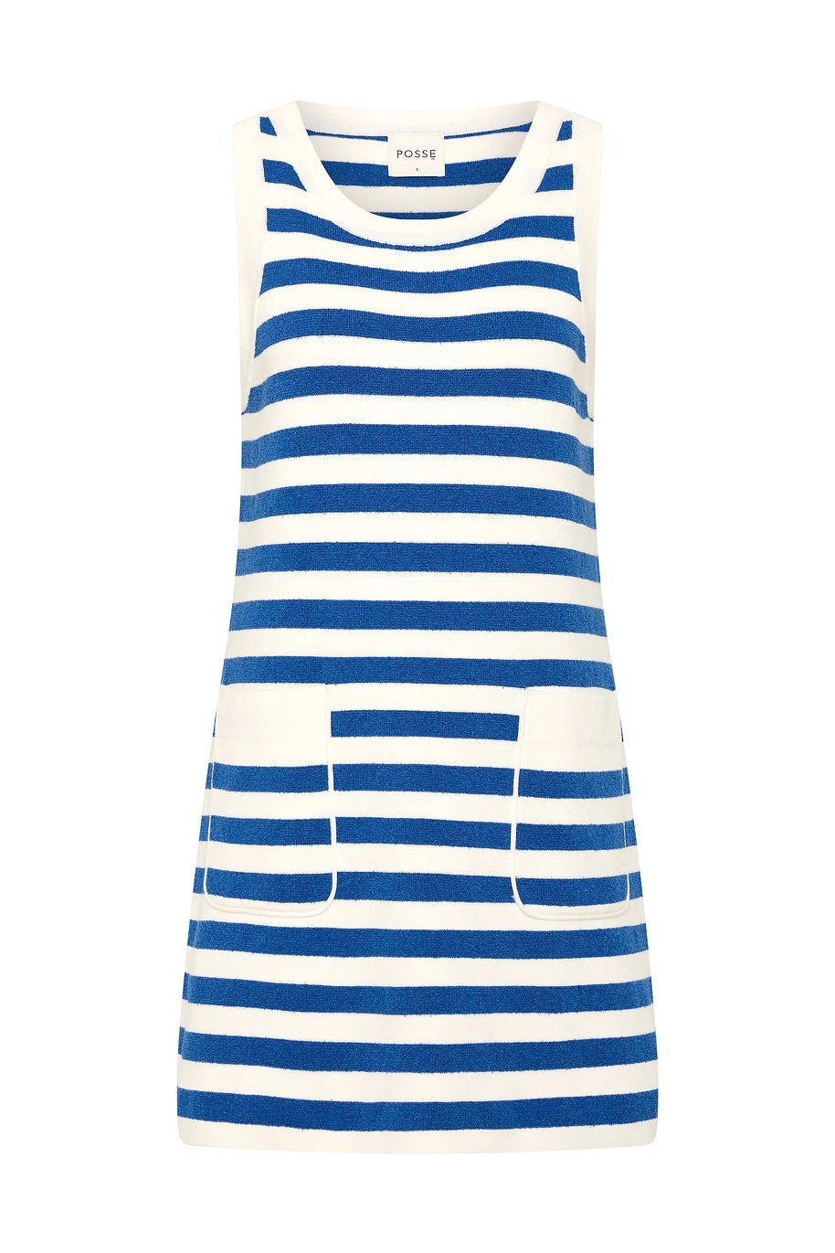 Posse Ari Mini Dress - Blue Stripe – Minimalist Sustainable Dresses | Luxury Shoes Posse Ari Mini Dress - Blue Stripe – sustainable Dresses in Blue from Australian designer at Luxury Shoes .