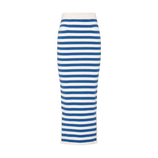 Posse Ari Skirt - Blue Stripe – sustainable Skirts in Blue from Australian designer at Luxury Shoes .