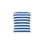 Posse Ari Strapless Top - Blue Stripe – sustainable Tops in Blue from Australian designer at Luxury Shoes .