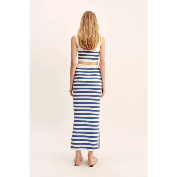 Posse Ari Top - Blue Stripe – sustainable Tops in Blue from Australian designer at Luxury Shoes .