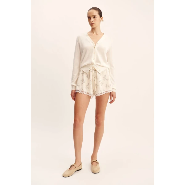 Posse Elodie Short - Blue Blooms – sustainable Shorts in Blue from Australian designer at Luxury Shoes .