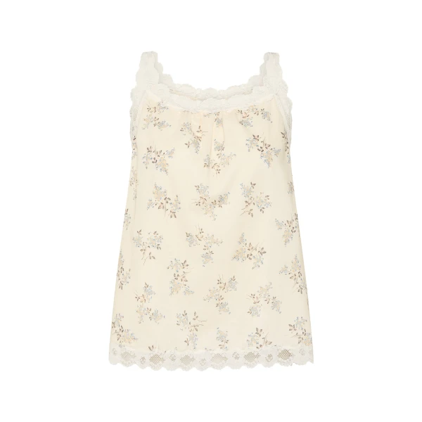 Posse Elodie Top - Blue Blooms – sustainable Tops in Blue from Australian designer at Luxury Shoes .