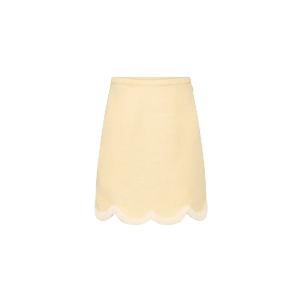 Posse Essie Mini Skirt - Dusty Citron – sustainable Skirts in Yellow from Australian designer at Luxury Shoes .