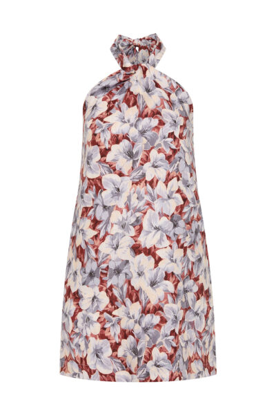 Posse Luna Halter Mini Dress - Lily Garden – sustainable Dresses in Multicolour from Australian designer at Luxury Shoes .