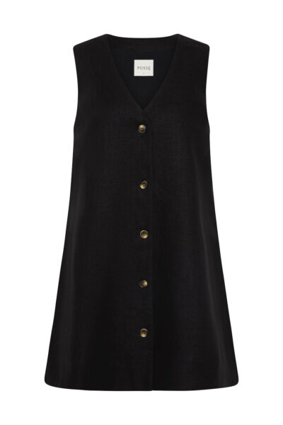 Posse Nancy Mini Dress - Black – sustainable Dresses in Black from Australian designer at Luxury Shoes .