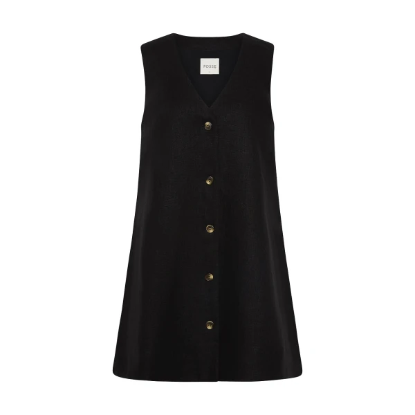 Posse Nancy Mini Dress - Black – sustainable Dresses in Black from Australian designer at Luxury Shoes .