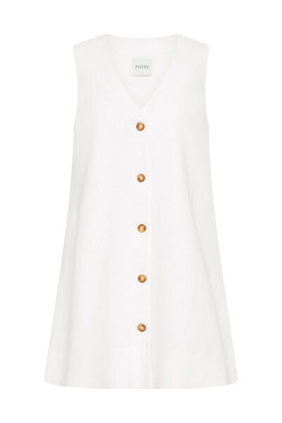 Posse Nancy Mini Dress - Ivory – sustainable Dresses in Ivory from Australian designer at Luxury Shoes .