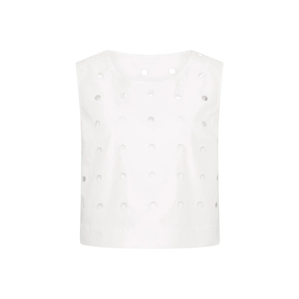 Posse Peggy Top - Vintage White – sustainable Tops in White from Australian designer at Luxury Shoes .