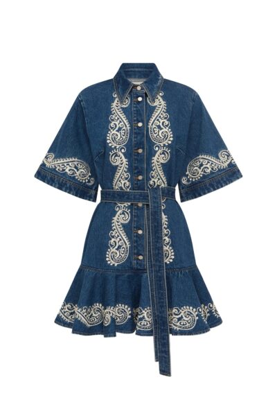 Alemais Contemporary Wardrobe Dress_Mini Jacones Denim Mini Dress — designer powerwear from Luxury Shoes 