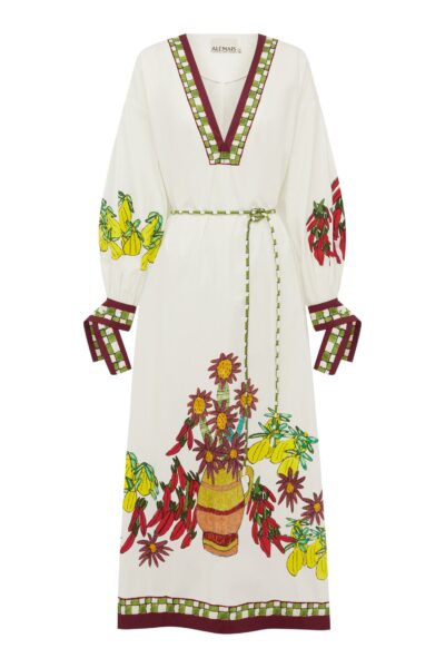 Alemais Contemporary Wardrobe Dress_Midi Katerina V Neck Midi Dress — designer powerwear from Luxury Shoes 