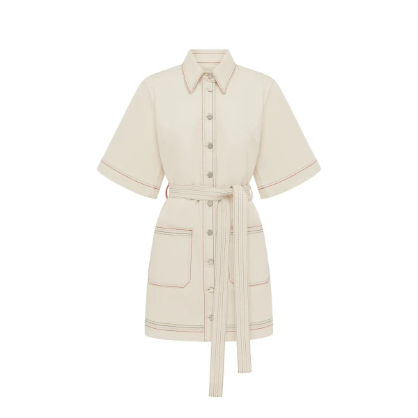 Alemais Contemporary Wardrobe Dress_Sd Montie Shirtdress — designer powerwear from Luxury Shoes 
