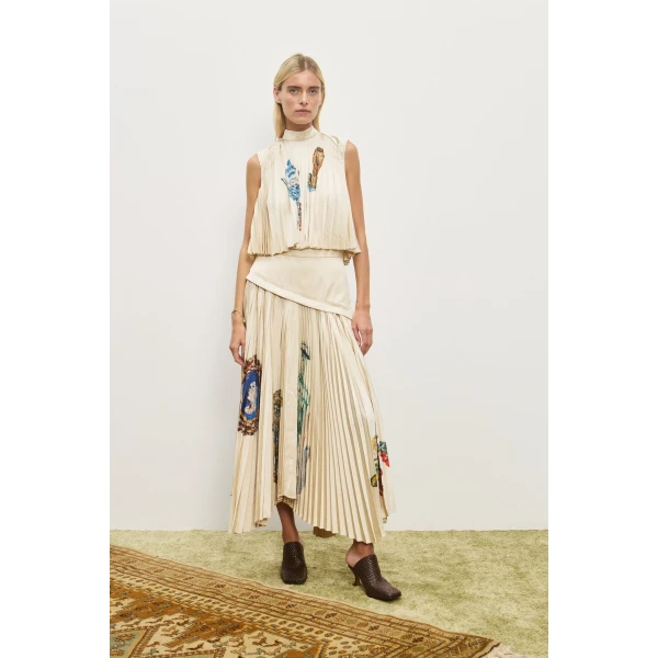Alemais Contemporary Wardrobe Top Orazio Pleated Top — designer powerwear from Luxury Shoes 
