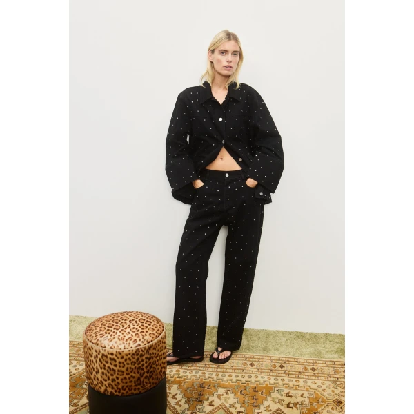 Alemais Contemporary Wardrobe Pant Simona Mid Rise Denim Jean — designer powerwear from Luxury Shoes 