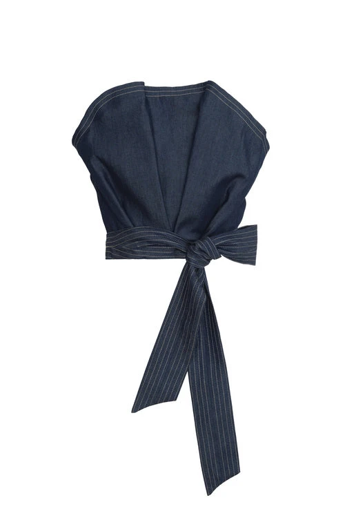 Andres Otalora Colombian Designer Top - Luxury Womenswear Andres Otalora luxury designer Top with bold silhouette in linen