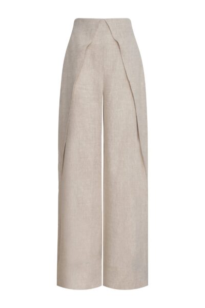 Andres Otalora luxury designer Pant with bold silhouette in linen
