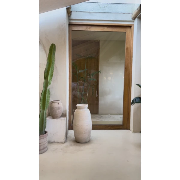 Andres Otalora luxury designer Skit with bold silhouette in linen