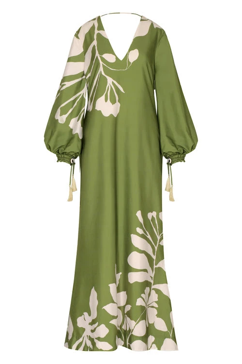 Andres Otalora Colombian Designer Dress - Luxury Womenswear Andres Otalora luxury designer Dress with bold silhouette in linen