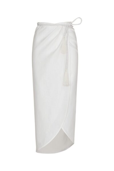Andres Otalora luxury designer Skit with bold silhouette in linen