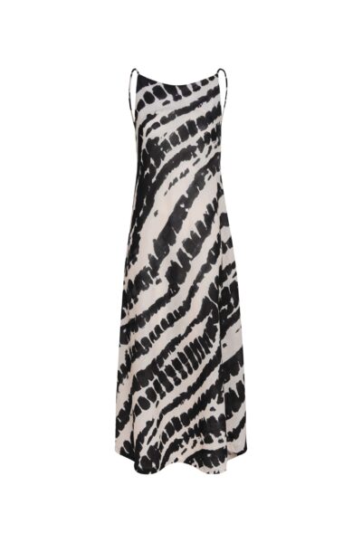 Andres Otalora luxury designer Dress with bold silhouette in linen