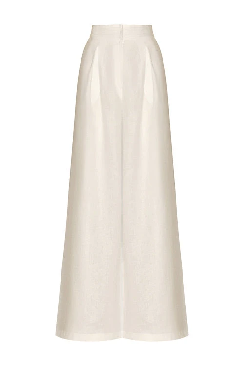 Andres Otalora Colombian Designer Pant - Luxury Womenswear Andres Otalora luxury designer Pant with bold silhouette in linen