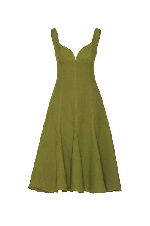 Andres Otalora Colombian Designer Dress - Luxury Womenswear Andres Otalora luxury designer Dress with bold silhouette in linen