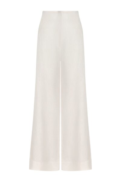 Andres Otalora luxury designer Pant with bold silhouette in linen