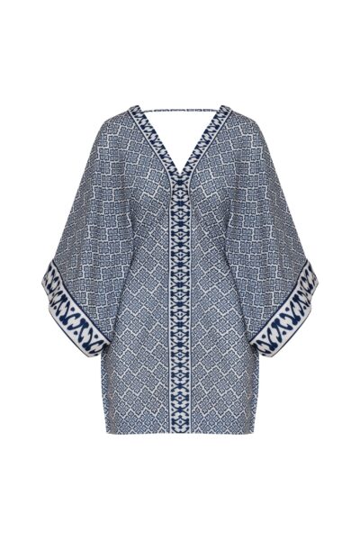 Andres Otalora luxury designer Dress with bold silhouette in linen