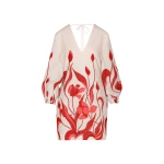 Andres Otalora Colombian Designer Dress - Luxury Womenswear Andres Otalora luxury designer Dress with bold silhouette in linen