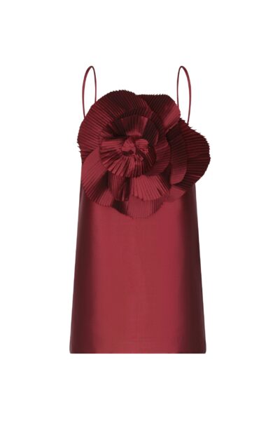 Andres Otalora luxury designer Dress with bold silhouette in linen