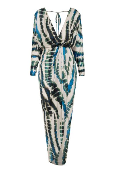 Andres Otalora luxury designer Dress with bold silhouette in linen