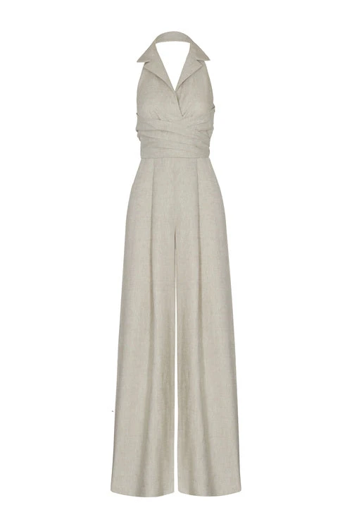 Andres Otalora Colombian Designer Jumpsuit - Luxury Womenswear Andres Otalora luxury designer Jumpsuit with bold silhouette in linen