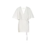 Andres Otalora Colombian Designer Dress - Luxury Womenswear Andres Otalora luxury designer Dress with bold silhouette in linen