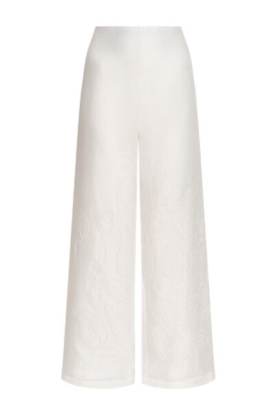 Andres Otalora luxury designer Pant with bold silhouette in linen
