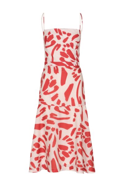 Andres Otalora luxury designer Dress with bold silhouette in linen