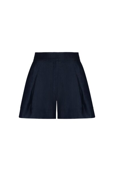 Andres Otalora luxury designer Short with bold silhouette in linen