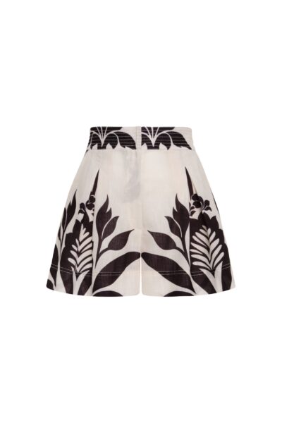 Andres Otalora luxury designer Short with bold silhouette in linen