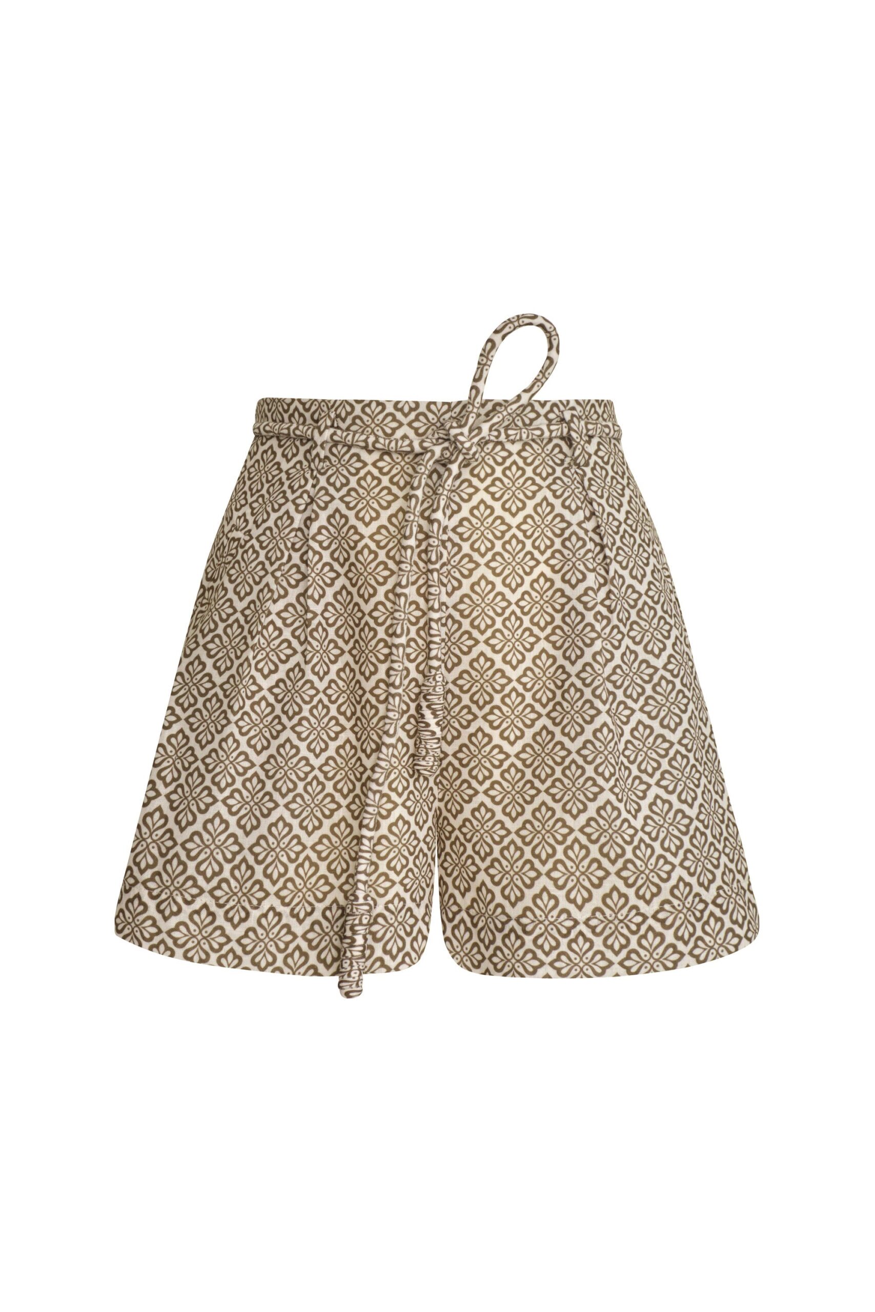 Andres Otalora Colombian Designer Short - Luxury Womenswear Andres Otalora luxury designer Short with bold silhouette in linen