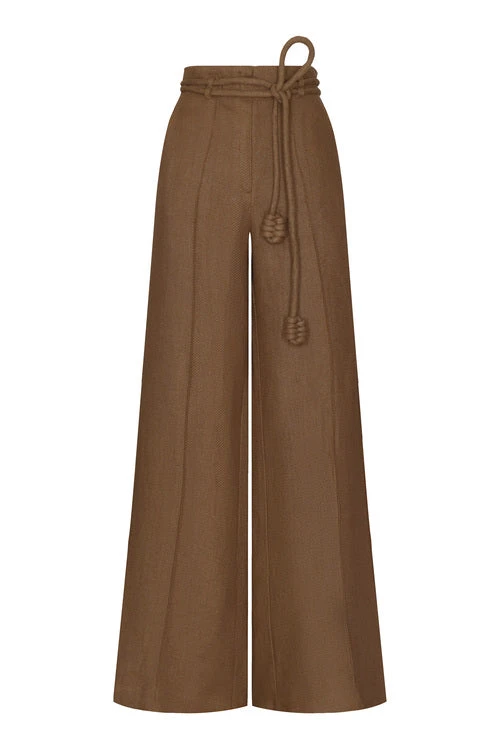 Andres Otalora Colombian Designer Pant - Luxury Womenswear Andres Otalora luxury designer Pant with bold silhouette in linen