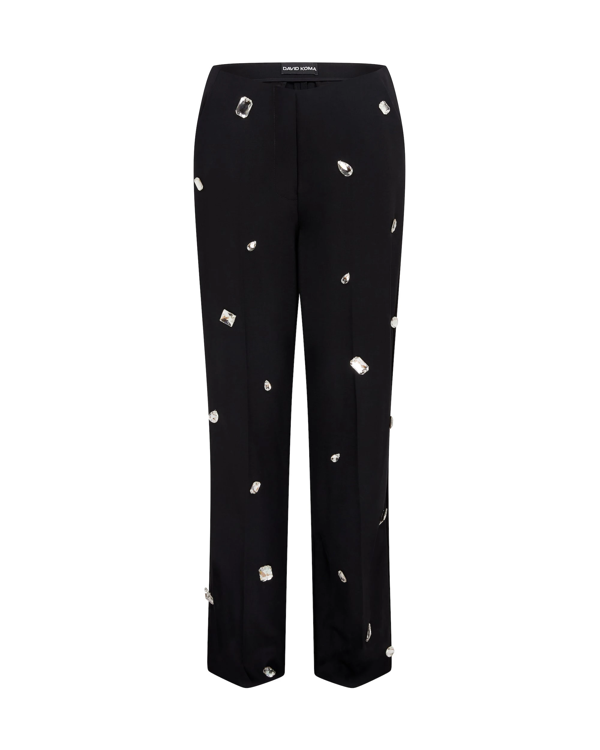 David Koma Allover Crystal Embroidered Tailored Trousers David Koma Allover Crystal Embroidered Tailored Trousers