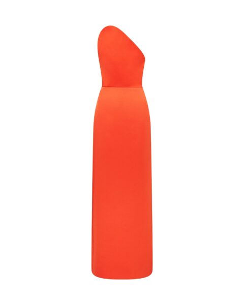 David Koma Asymmetric Cut Strapless Gown