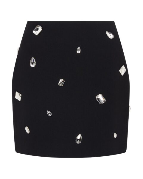 David Koma Crystal Embroidered Mini Skirt