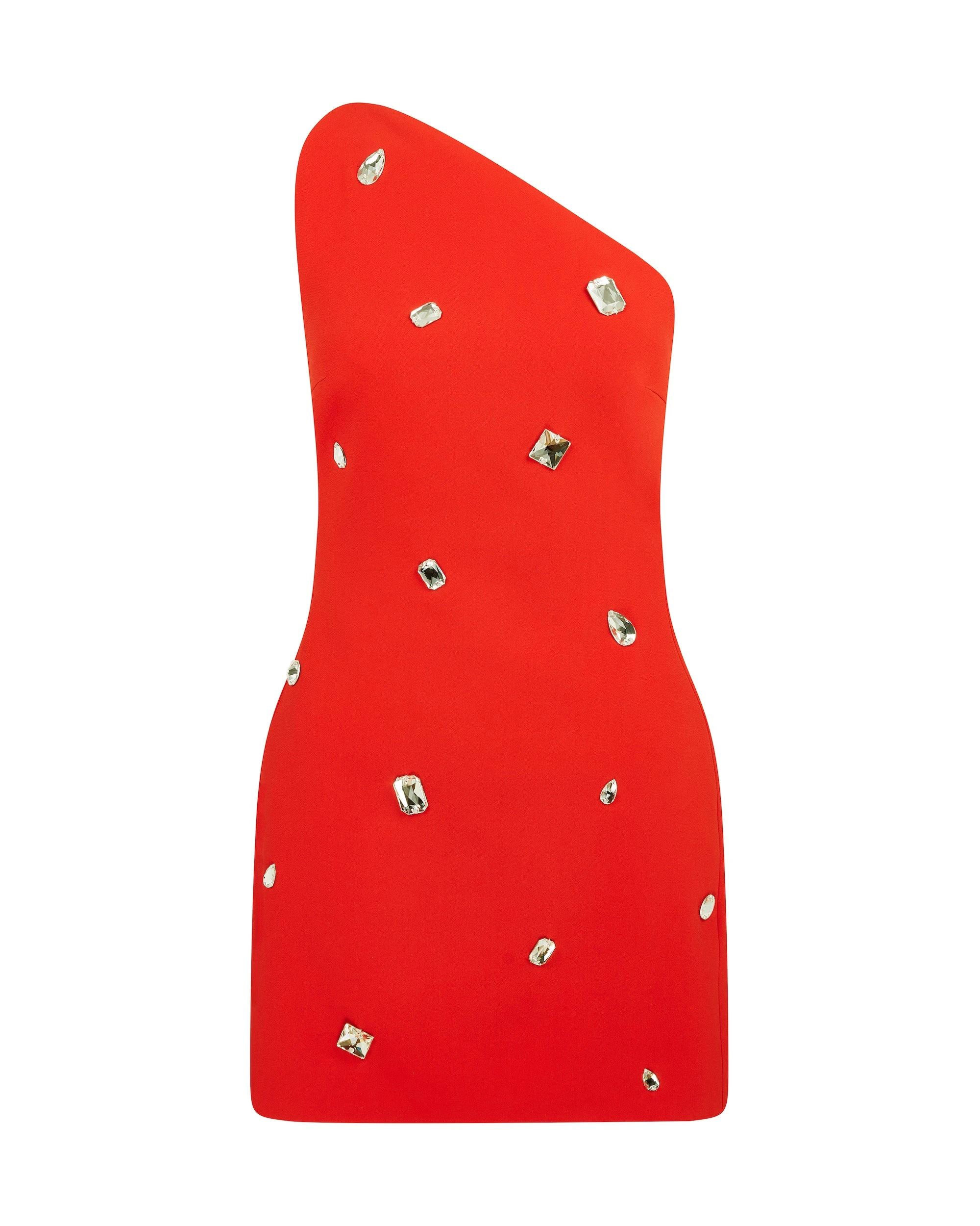David Koma Crystal Embroidered One Shoulder Mini Dress David Koma Crystal Embroidered One Shoulder Mini Dress