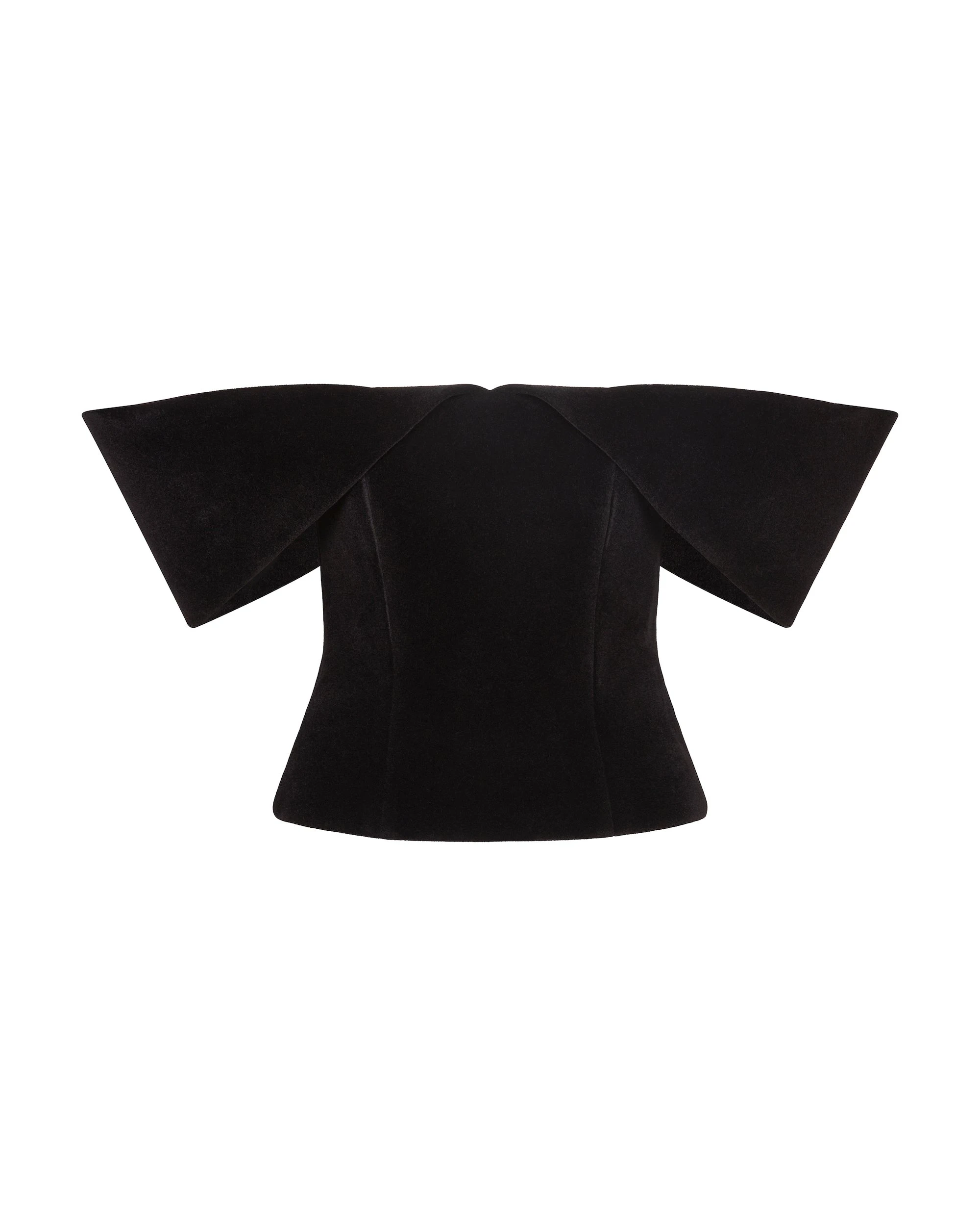 David Koma Off Shoulder Sculptured Corset Top In Black David Koma Off Shoulder Sculptured Corset Top In Black