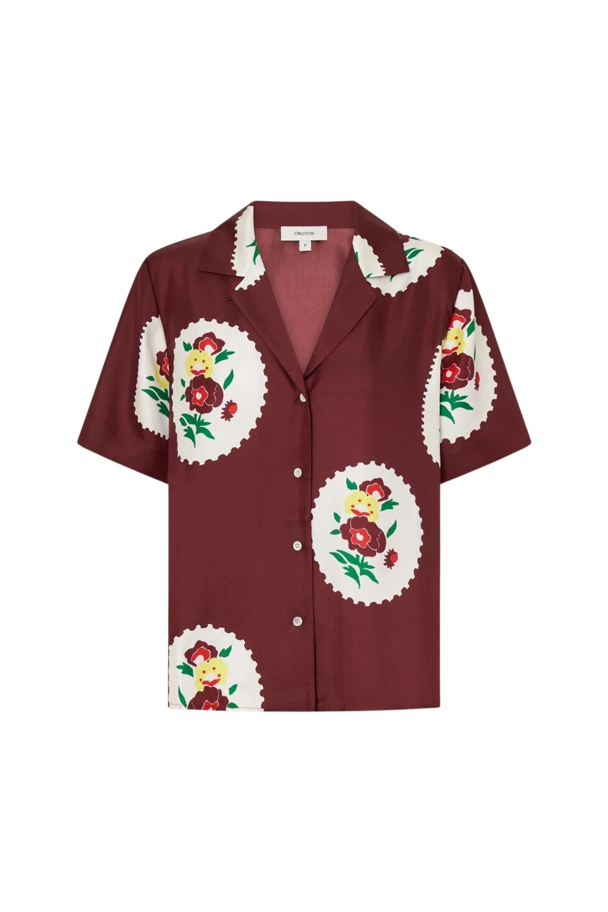 Oroton-Folk-Doilie-Camp-Shirt38371_nobg Oroton Tops luxury Clothing from Luxury Handbags Marketplace