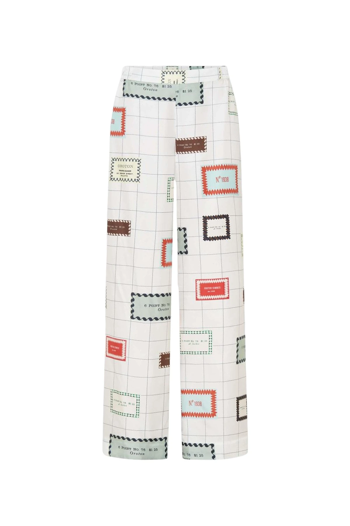 Oroton-Label-Print-Pj-Pant53930_nobg Oroton Pants luxury Clothing from Luxury Handbags Marketplace