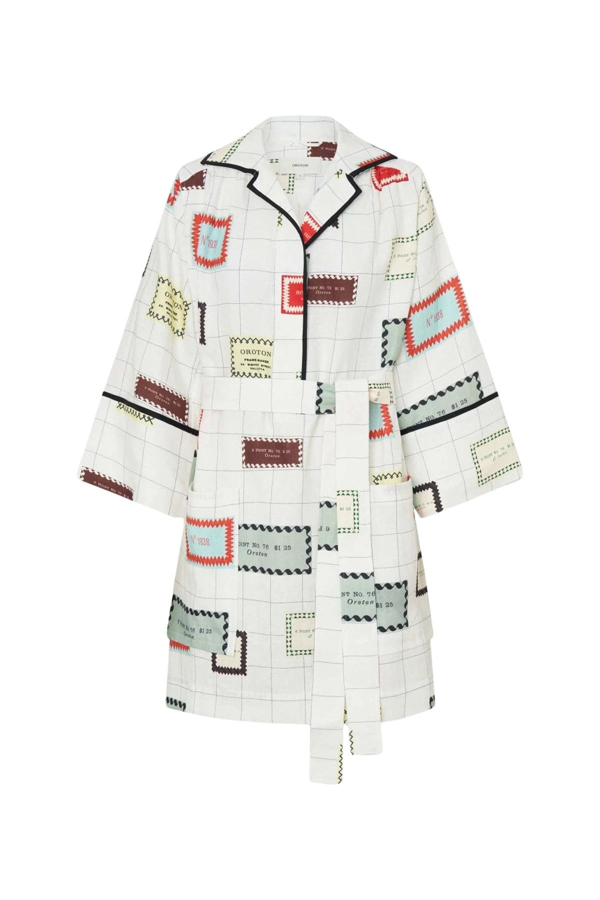 Oroton-Vintage-Label-Print-Tunic-Dress14894_nobg Oroton Dresses luxury Clothing from Luxury Handbags Marketplace