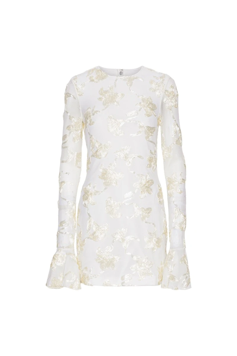 Rotate-Birger-Christensen-Flower-Mesh-Mini-Dress-White-dress-coveti-2025-861022_nobg Rotate White Dress luxury Clothing from Luxury Handbags Marketplace