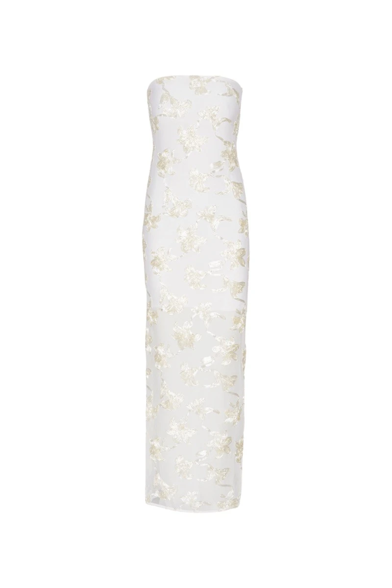 Rotate-Birger-Christensen-Flower-Mesh-Tube-Dress-White-dress-coveti-2025-865831_nobg Rotate White Dress luxury Clothing from Luxury Handbags Marketplace