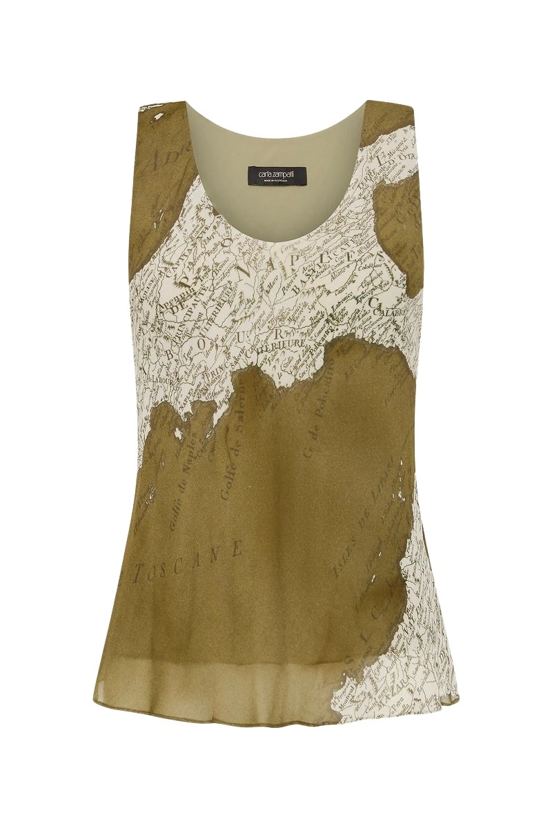 Carla-Zampatti-Juniper-Italia-Georgette-Scoop-Neck-Cami85435_nobg Carla Zampatti Tops luxury Clothing from Luxury Handbags Marketplace