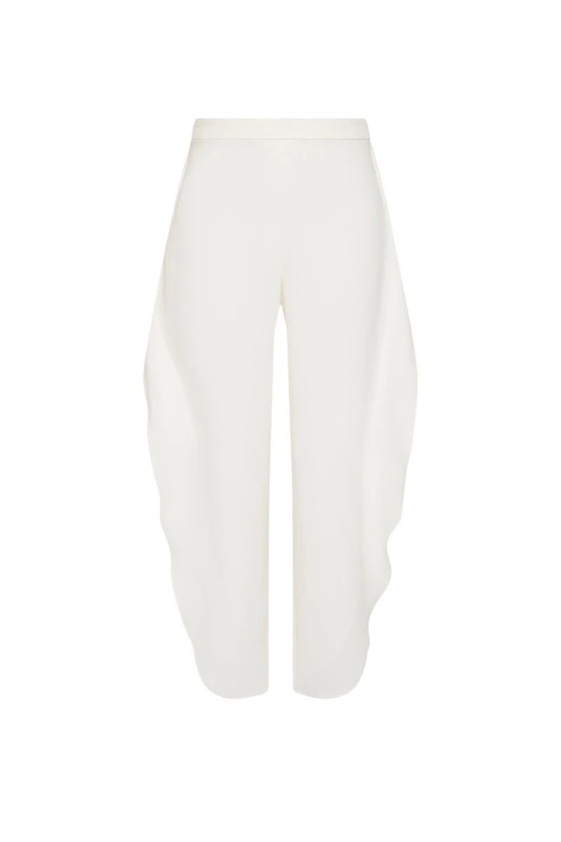 Carla-Zampatti-White-Crepe-Petal-Pant20073_nobg Carla Zampatti Pants luxury Clothing from Luxury Handbags Marketplace